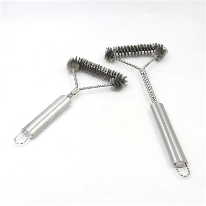 Single Branch Grill Brush with Steel Handle